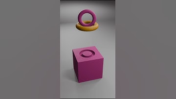 Satisfying 3D | Blender Cube-Torus, Physics Changing Animation #3dart #blender #