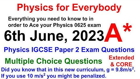 2023 IGCSE Physics 0625 Specimen Paper 2