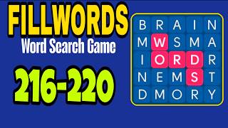 FILLWORDS Word Search Games level 216 217 218 219 220 screenshot 4