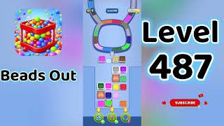 Beads Out Level 487  Walkthrough 🧩✨ | Tricky Bead Puzzle Solution | Go Answer