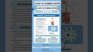 Class 10 Science Life Processes Notes 📚 | NCERT Based😙 #exam #class10