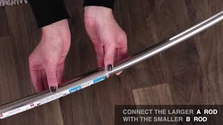 Maytex Smart Rods Single Curved Shower Curtain Rod - Permanent Installation