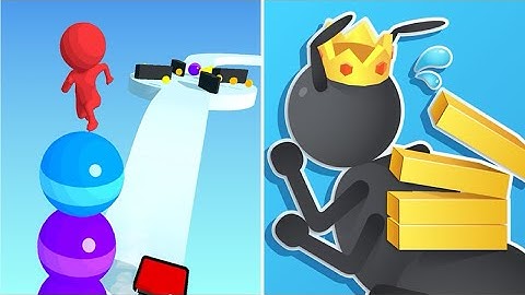 Stack Rider Vs Tiny Run🟨🟥🟦Max Levels Walkthrough Android/IOS New Gameplay VT1