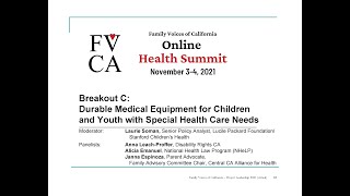 Health Summit 2021 Breakout: Durable Medical Equipment for Children with Special Health Care Needs