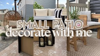*NEW* SMALL PATIO DECORATE WITH ME 2026 | Outdoor decor ideas for small spaces 