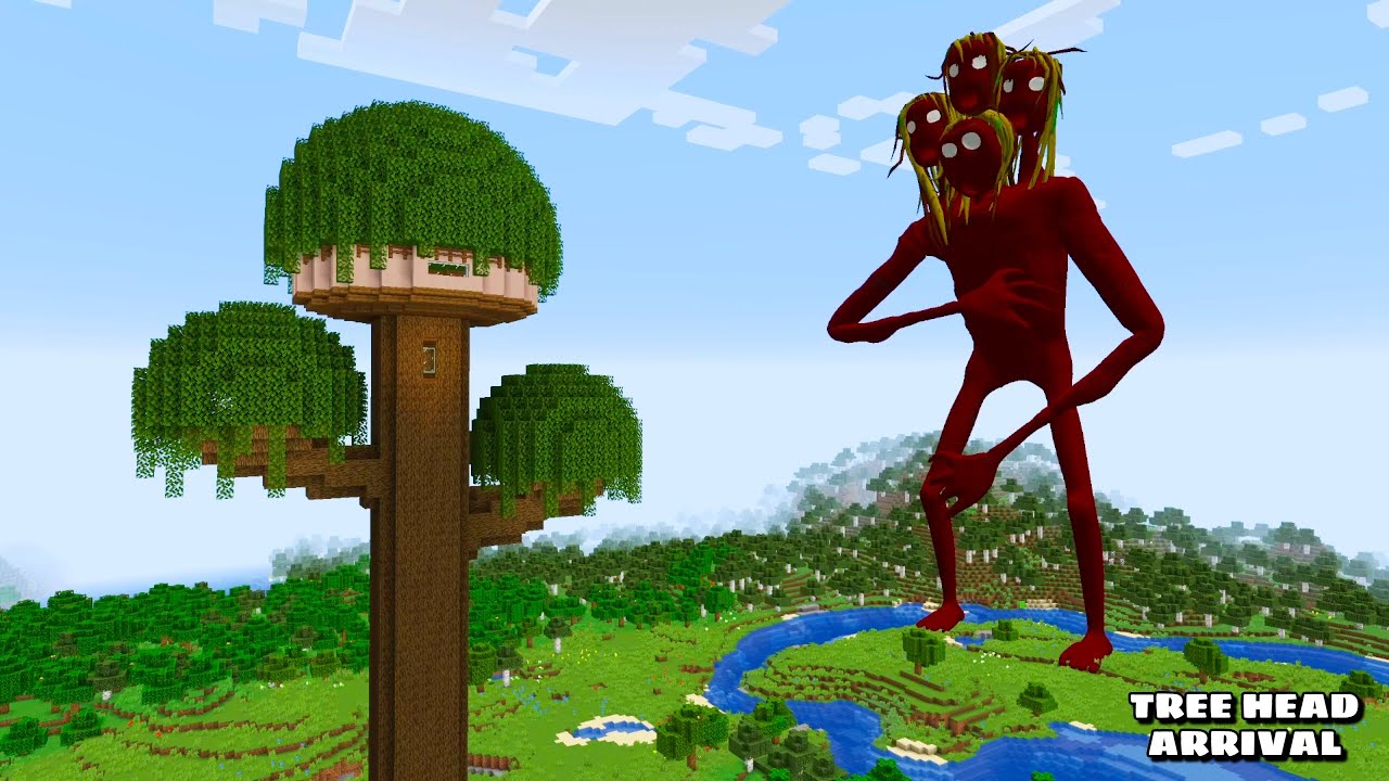 SURVIVING FROM TREE HEAD ARRIVAL in Minecraft - Gameplay - Coffin Meme