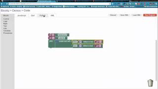 solving bodacious udacity using google-blockly (python generator from pretty blocks)