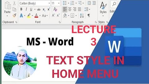 Ms word lecture 3 text style and find,Replace,Go to and selection With simple way in pashto.