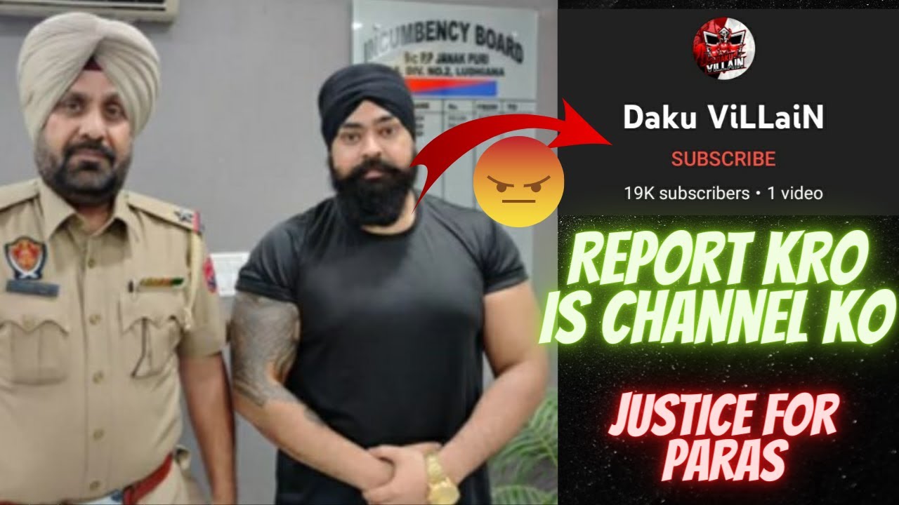 REPORT DAAKU VILLAIN YT CHANNEL🤬 | LETS STAND FOR @Paras Official
