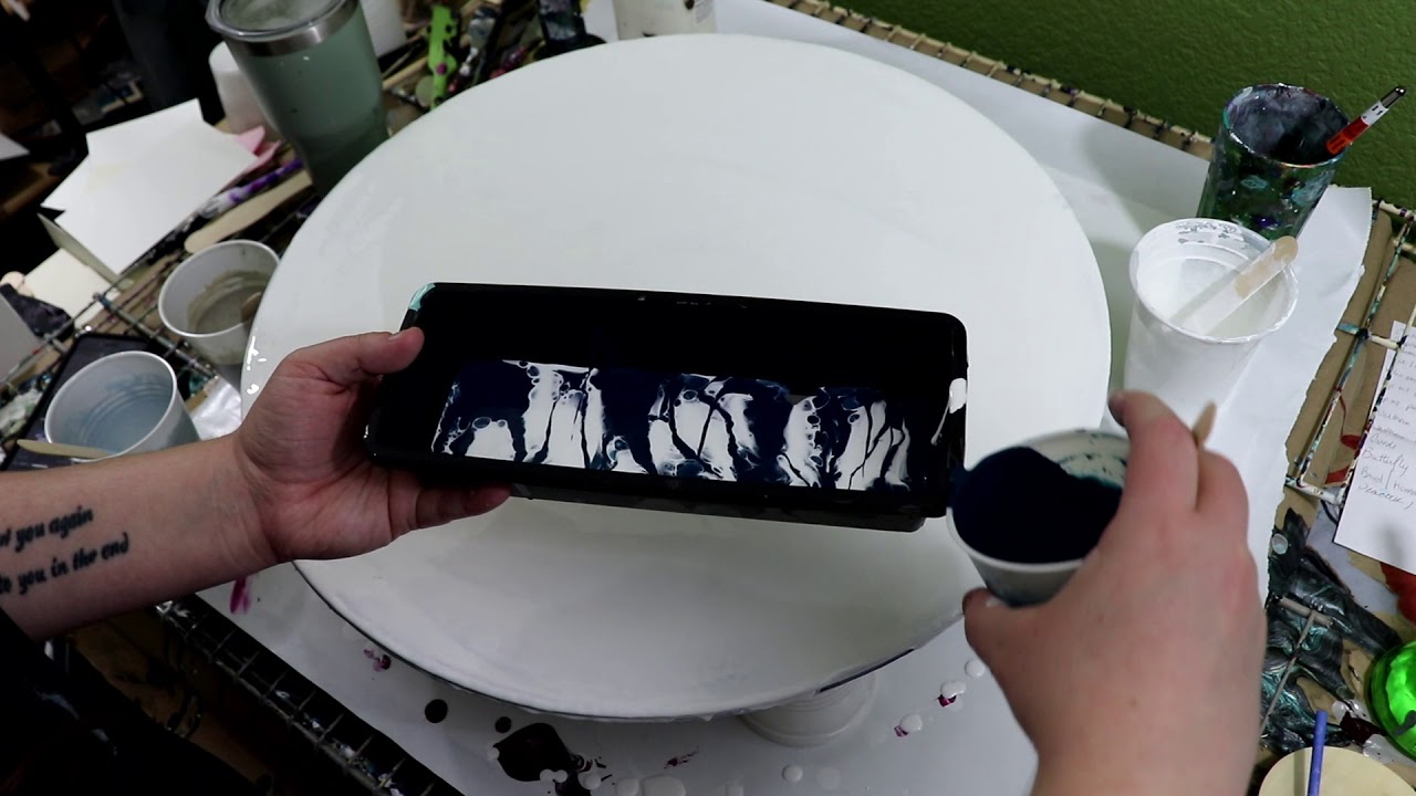 (181) Large Dirty Pour with Negative Space, Acrylic Pouring Video - YouTube