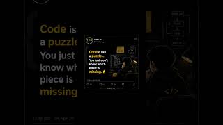 Code is like a puzzle. You just don't know which piece is missing until 3 hours later 😭💻 #Coding