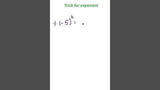 Trick for exponent| How to find whether the answer is negative or positive for a negative exponent