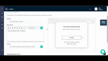 How to set up a pop-up window with your personal discount code in your referral program