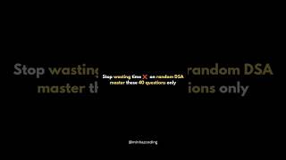 40 DSA Interview Questions |Crack FAANG Companies| #codenova #interviewpreparation#faangpreparation