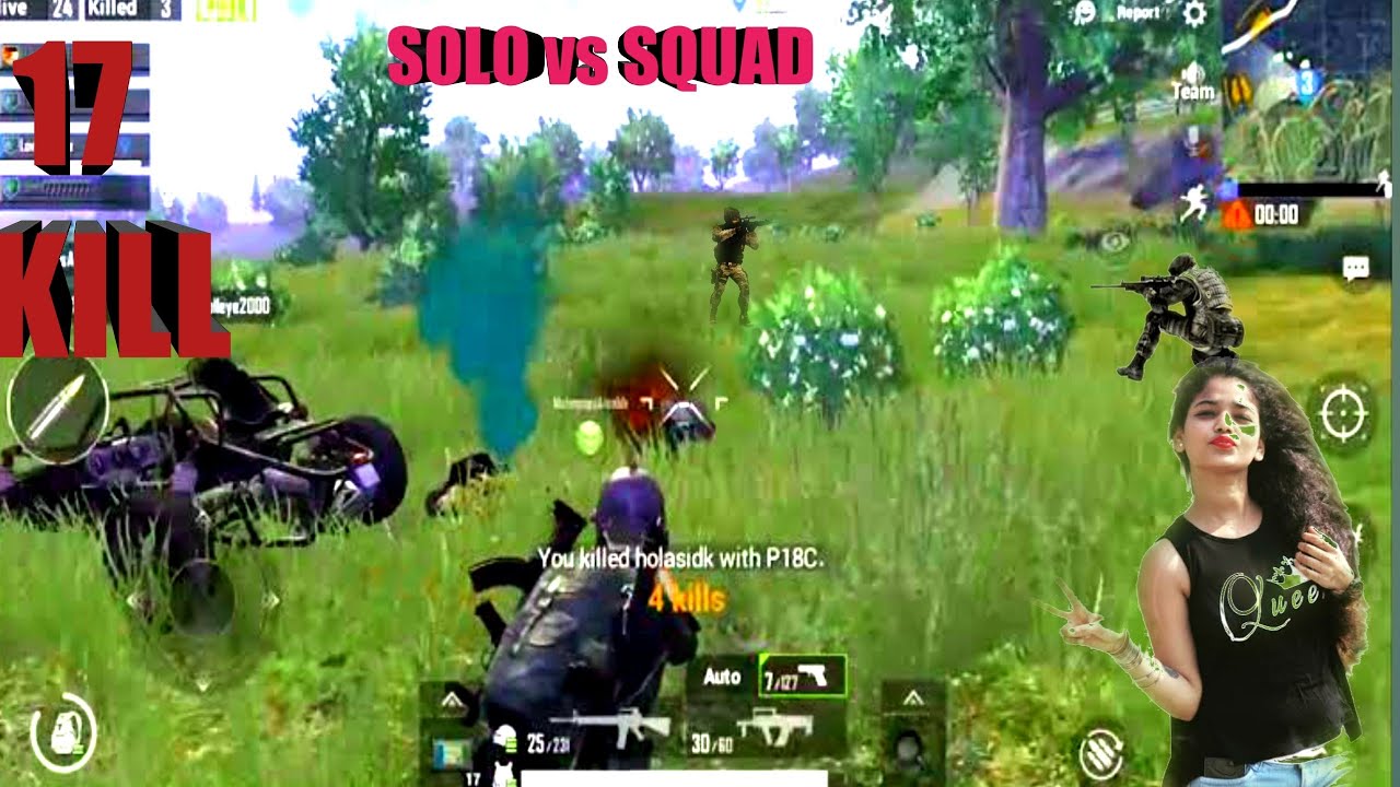 अकेले समझ कर आ गया | 17 Kills Solo ve Squad Full Ruse Gameplay...