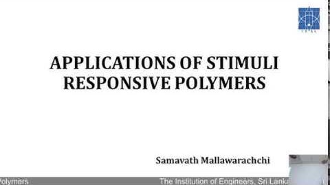 Public Lecture : Applications of Stimuli-Responsive Polymers