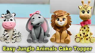 Jungle Animal Fondant Cake Tutorial/Wild Animal Cake Toppers
