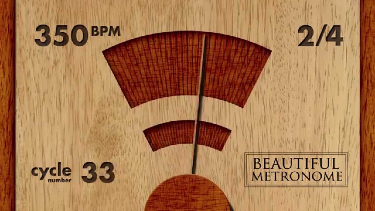 temporary 350 BPM 2/4 Wood Metronome HD