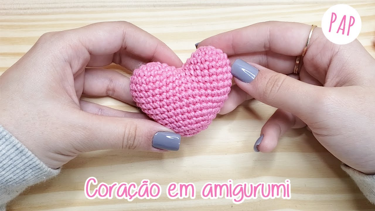 PAP - Receita Gratuita - Coração em Amigurumi - JesselyTainara
