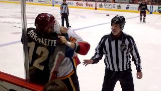 coyote/flames  hockey fight