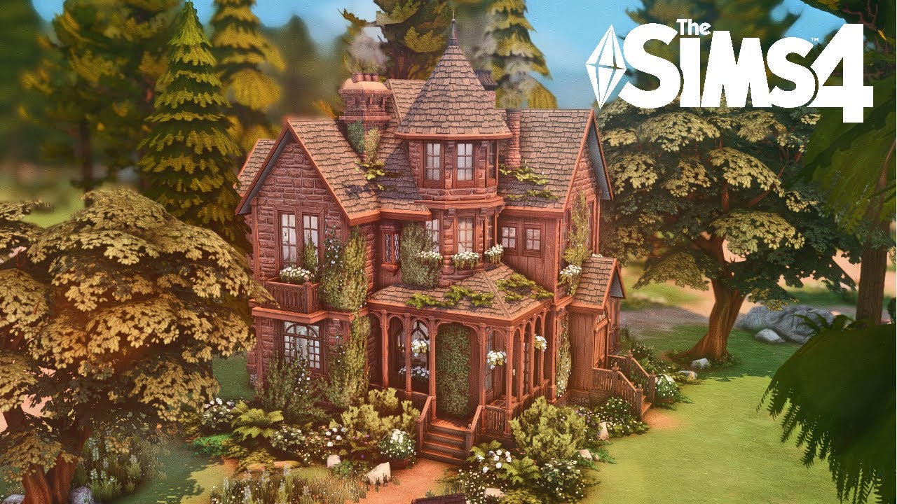 Woodland Victorian House 🦉🌲- Sims 4 Speed Build - YouTube