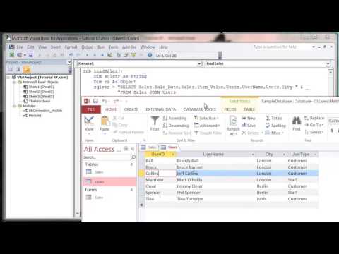Excel 2010 VBA Tutorial 88   ADODB   SQL Joins