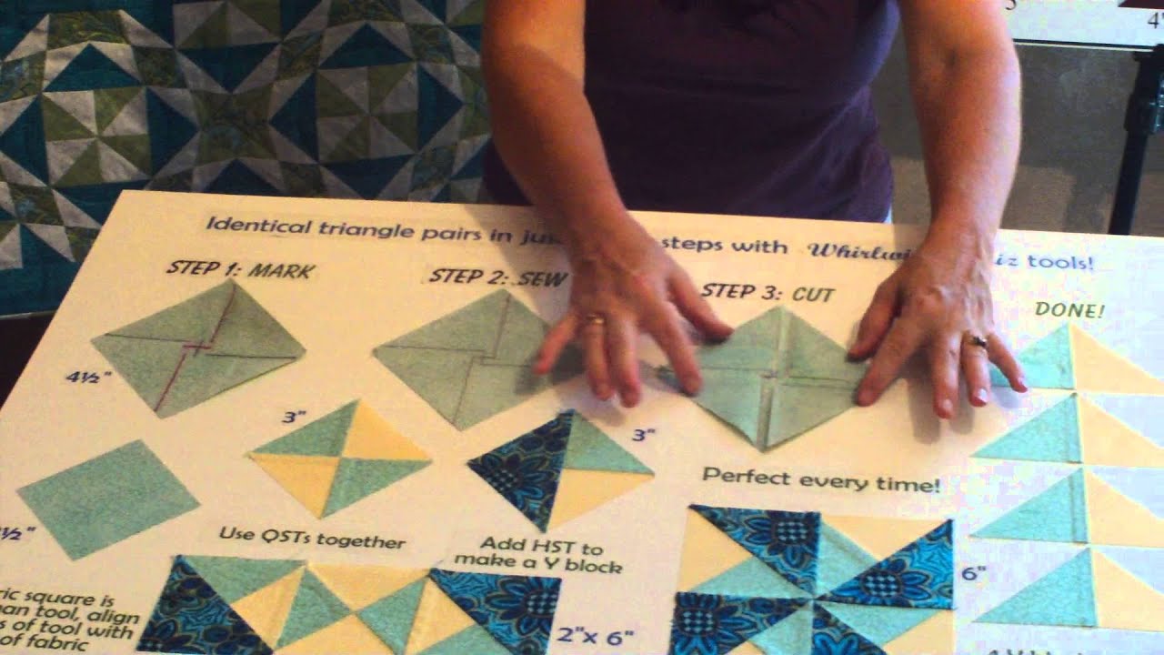 Easiest quarter square triangles ever - YouTube