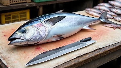 Everyday of My Life ❗🔥 Exploring Sorong Fish Market live broadcast of yellowfin tuna cutting