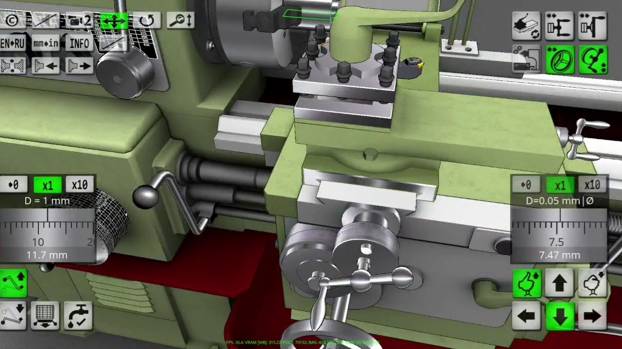 Operaciones de torneado en Lathe simulator Lite - YouTube
