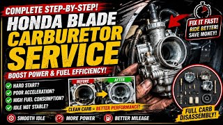 Honda Blade Carburetor Service Tutorial | Complete Cleaning &amp; Tuning Guide!