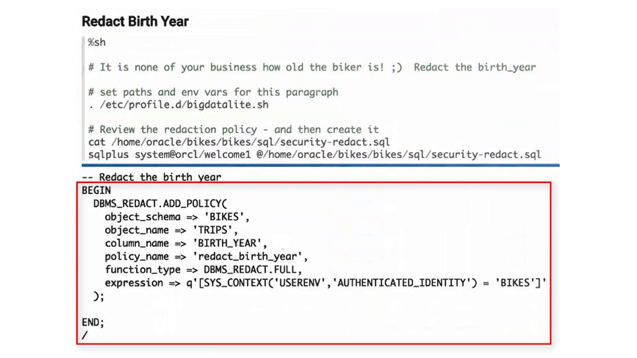 Oracle Big Data SQL 6 Protect Sensitive Data YouTube