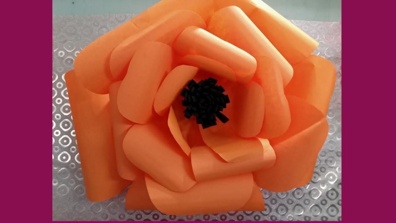 Learn How to Make Giant Paper Rose Flowers/GIANT ROSE PAPER FLOWER