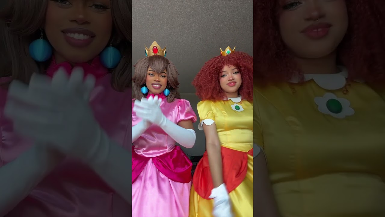 Peach and Daisy💗🧡 @blackprincesspeach  #cosplay