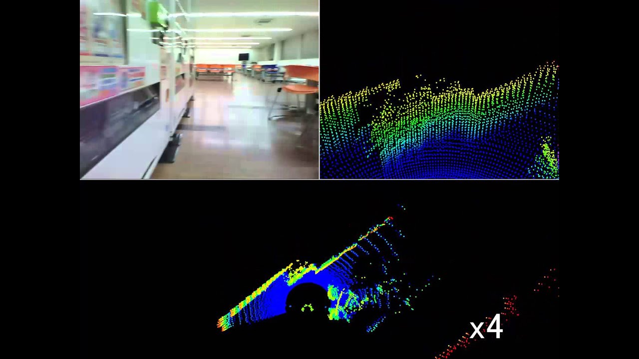 3d point cloud measured by 3D LiDAR attatched on a cart - YouTube