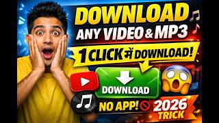 Download Any Video & MP3 in One Click 🔥 बिना Software | 2026 Trick” screenshot 3