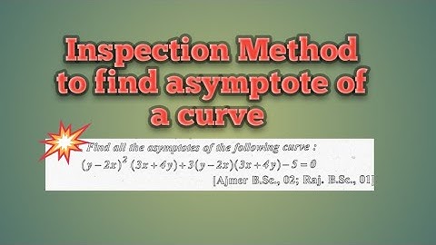 Inspection method to find asymptote of a curve