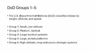 Drone Classification Groups β U.S. Department of Defense (DoD)