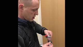 Drilling an old style Securefast mortice lock, bolt side....twice!!