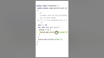 FIND GIVEN NUMBER IS PRIME OR NOT IN JAVA