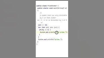 FIND GIVEN NUMBER IS PRIME OR NOT IN JAVA