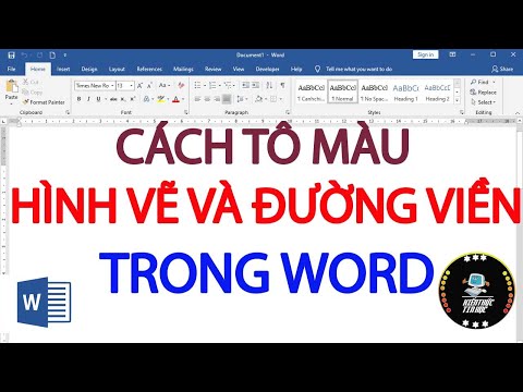 Video Cách tô màu cho hình vẽ và đường viền trong word - youtube