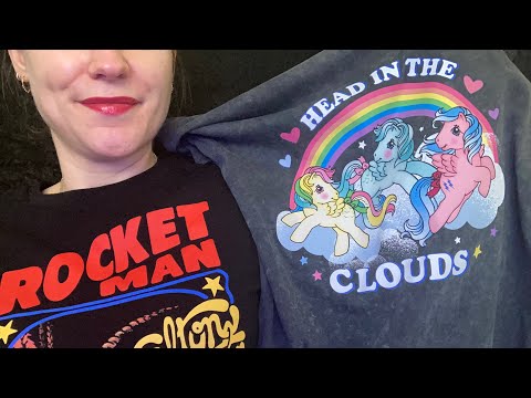 ASMR Shirt Show & Tell: Stranger Things.. | Fabric Scratching, Tracing | Deutsch / German SleepyMoon