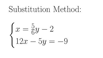 Substitution Method with Fractions