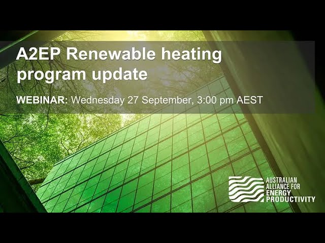 Recording: A2EP Renewable heating program update