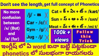 Full concept of phonetics in Telugu. How to do phonetic transcription easily. Phonetics in English. screenshot 4