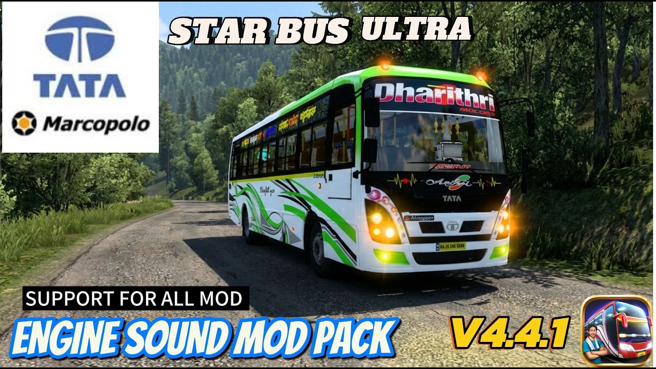 💯 REALISTIC TATA Marcpolo STARBUS ULTRA ENGINE SOUND MOD PACK 🔥 BUSSID V4.4.1 | 100% WORKING