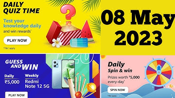 Amazon Guess And Win Quiz Answers Today I Amazon Quiz Today