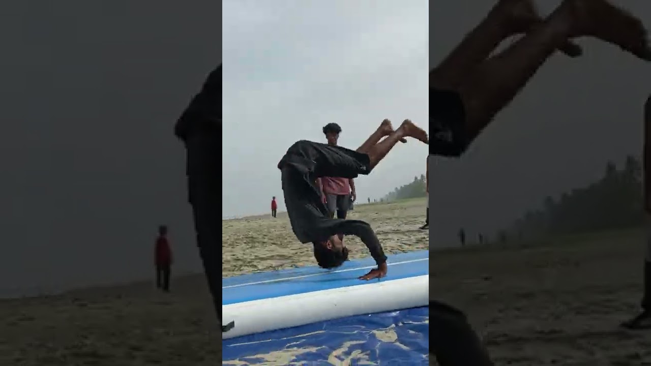 monkey Role || Beach Traning time || Airtrack Kerala || Team Axelz