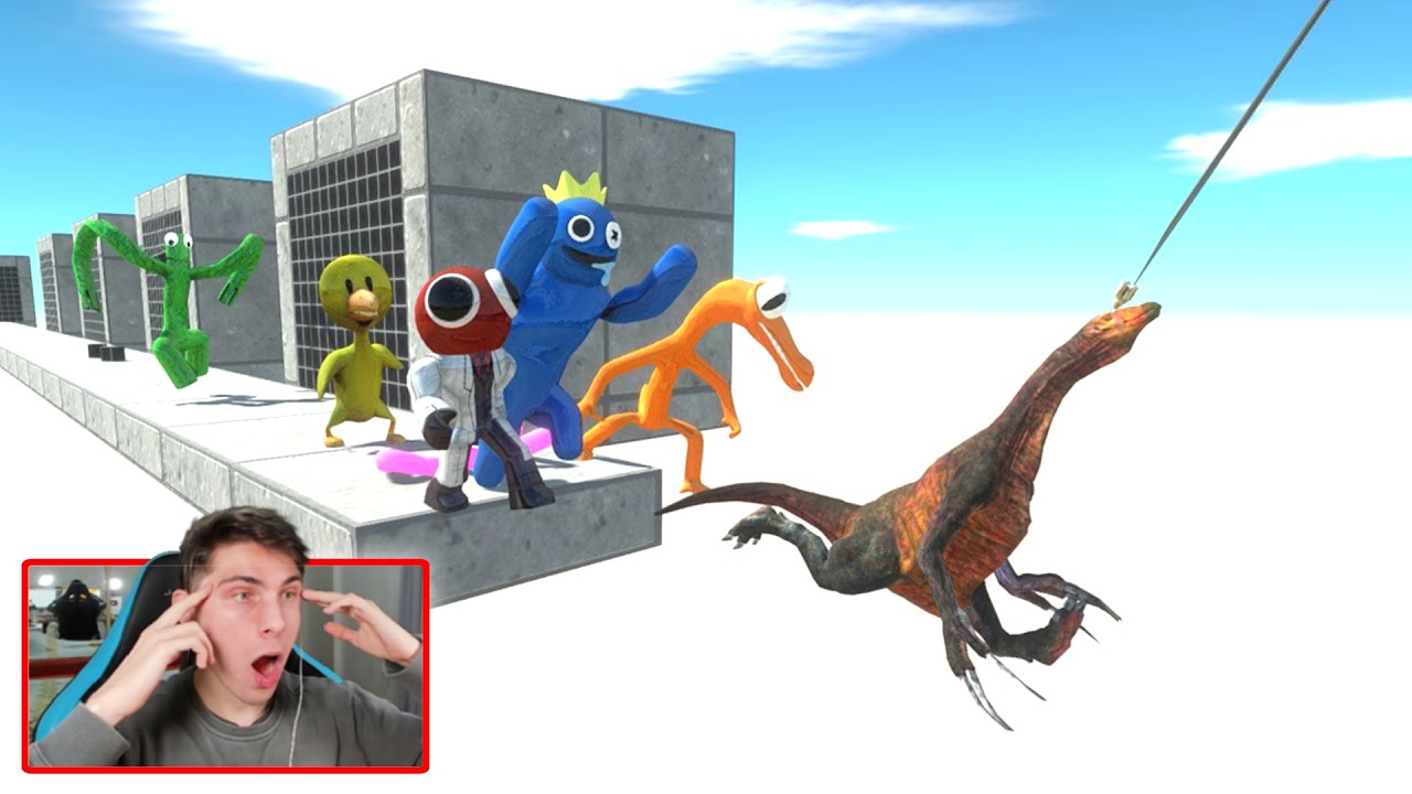 SALTO CON CUERDA ESCAPE DE LOS RAINBOW FRIENDS - ANIMAL REVOLT BATTLE SIMULATOR