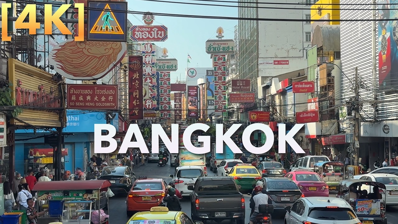 Автобусный тур Hop On Hop Off по Бангкоку, Таиланд, 4K
